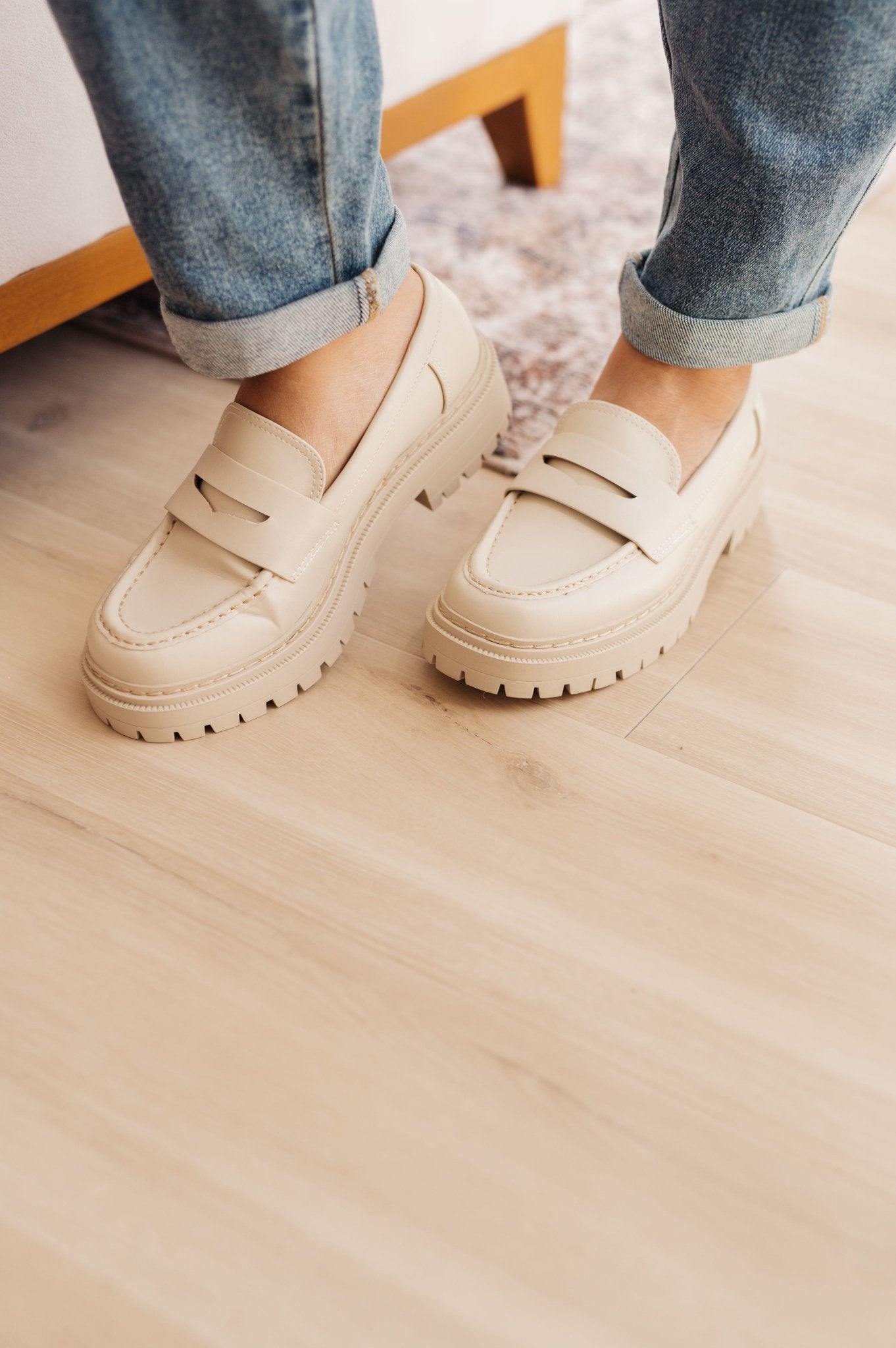 Penny For Your Thoughts Loafers in Bone (Online Exclusive) - Uptown Boutique Ramona