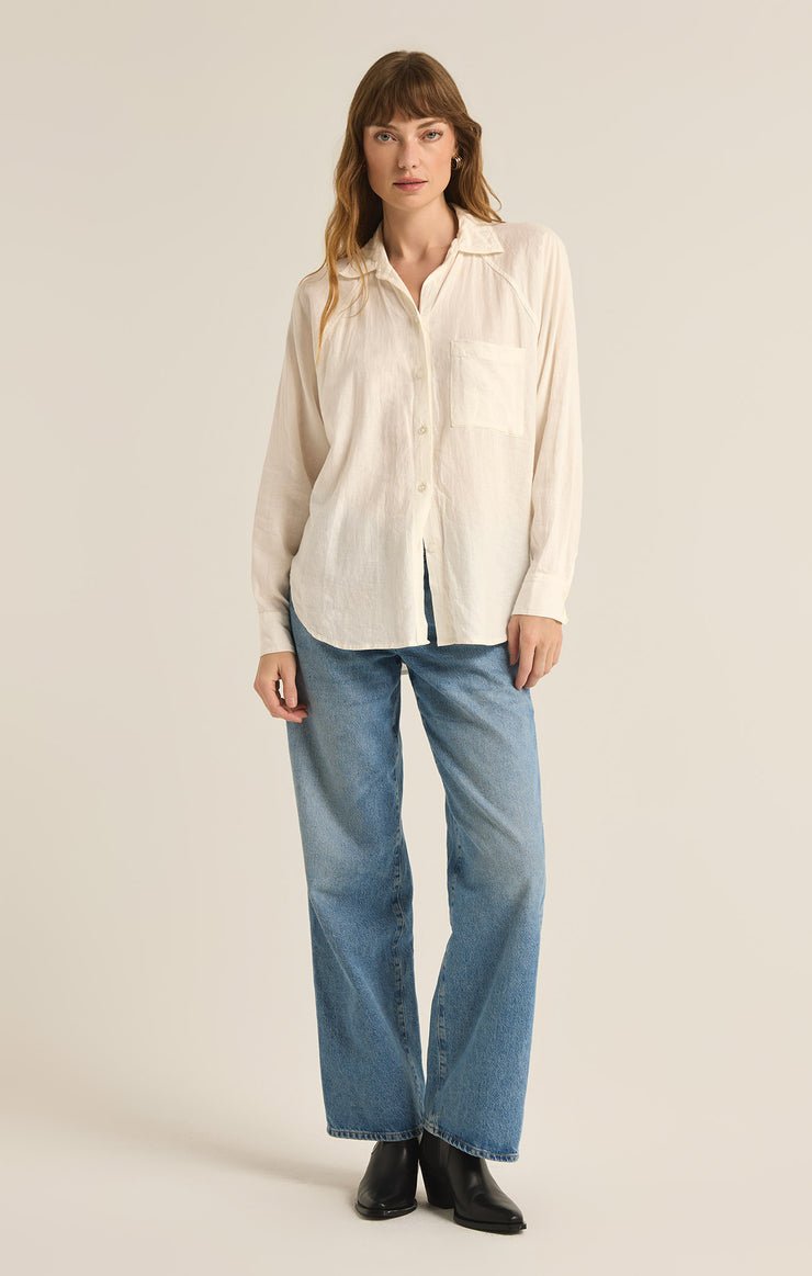 PERFECT LINEN TOP - Uptown Boutique Ramona