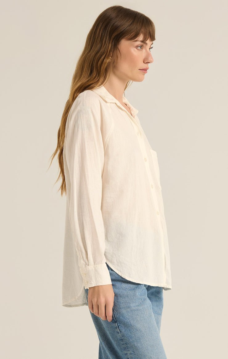 PERFECT LINEN TOP - Uptown Boutique Ramona