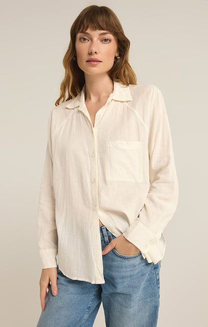 PERFECT LINEN TOP - Uptown Boutique Ramona