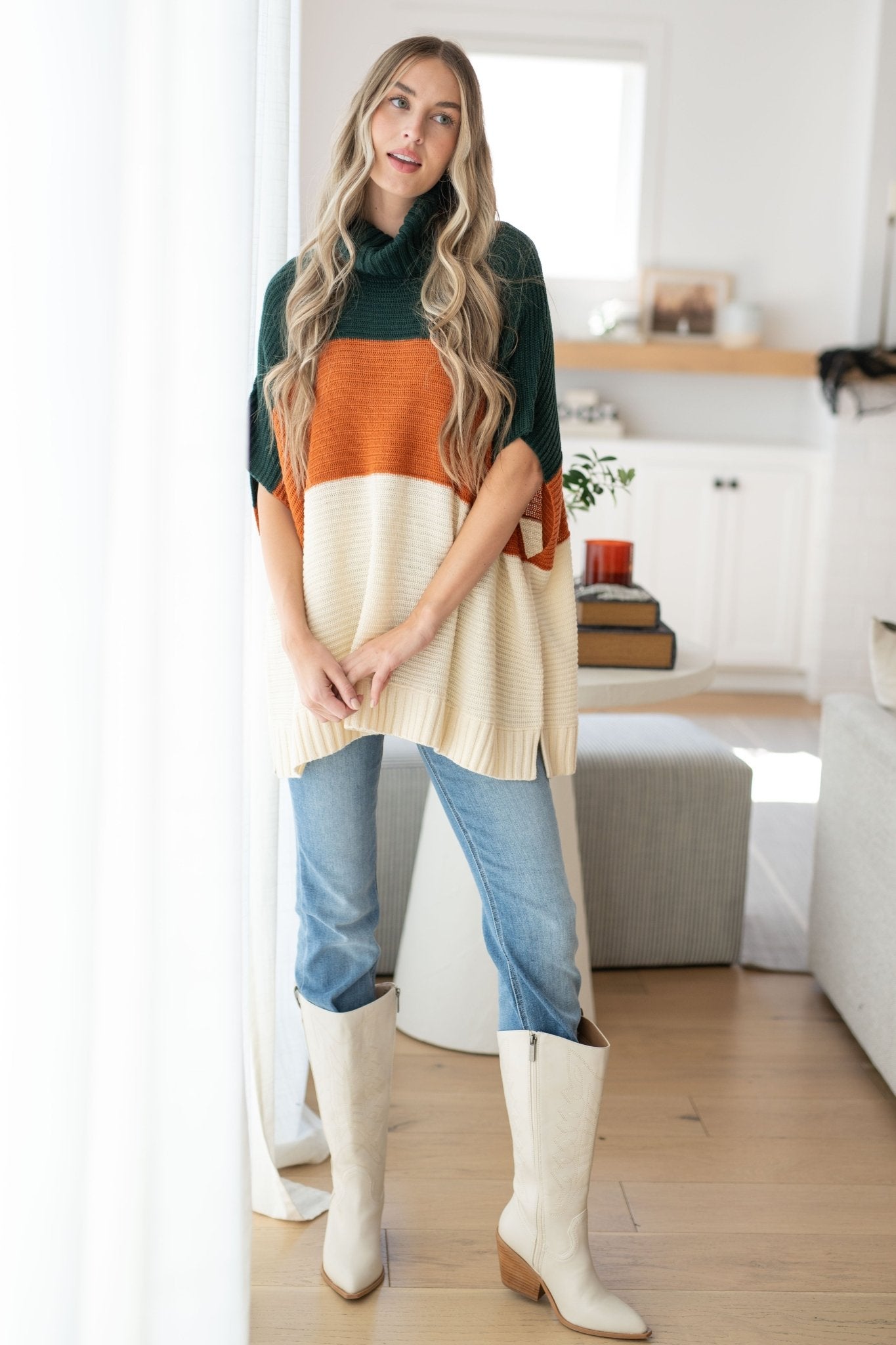 Perfectly Prompted Turtleneck Sweater (Online Exclusive) - Uptown Boutique Ramona