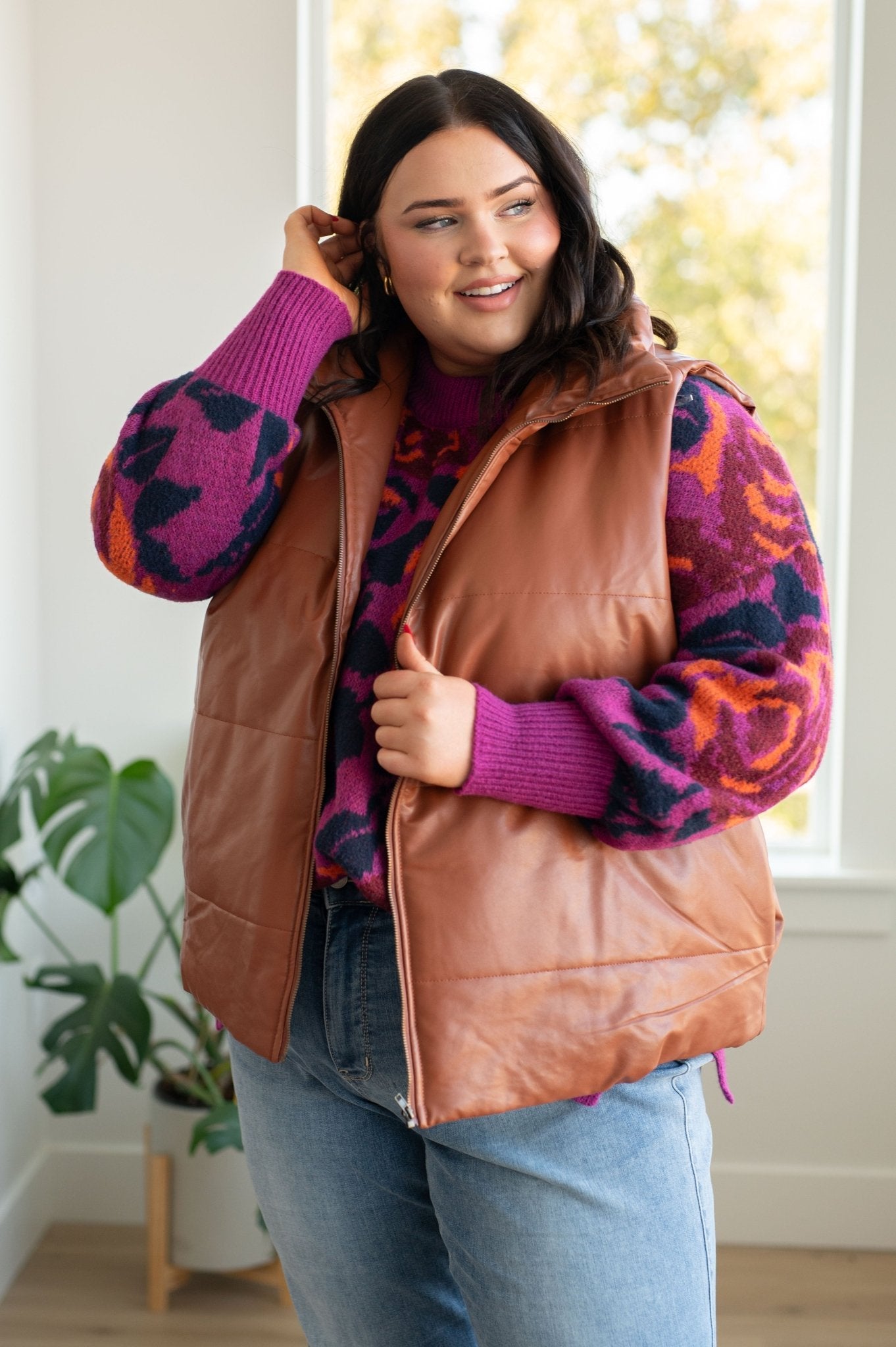 Persistence Pays Off Faux Leather Puffer Vest (Online Exclusive) - Uptown Boutique Ramona