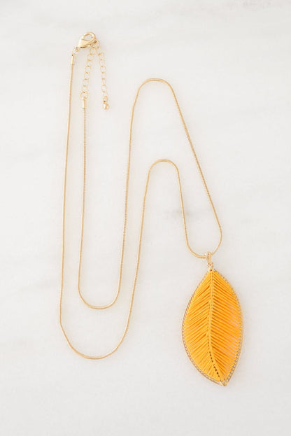 Phoebe Thread Leaf Pendant (Online Exclusive) - Uptown Boutique Ramona