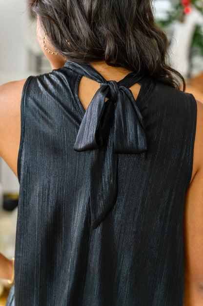 Photo Opt Sleeveless Blouse in Black (Online Exclusive) - Uptown Boutique Ramona