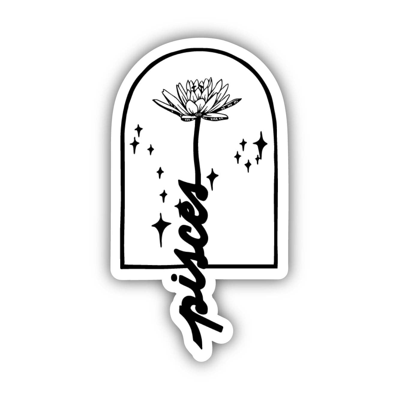 Pisces Water Lily Zodiac Sticker - Uptown Boutique Ramona