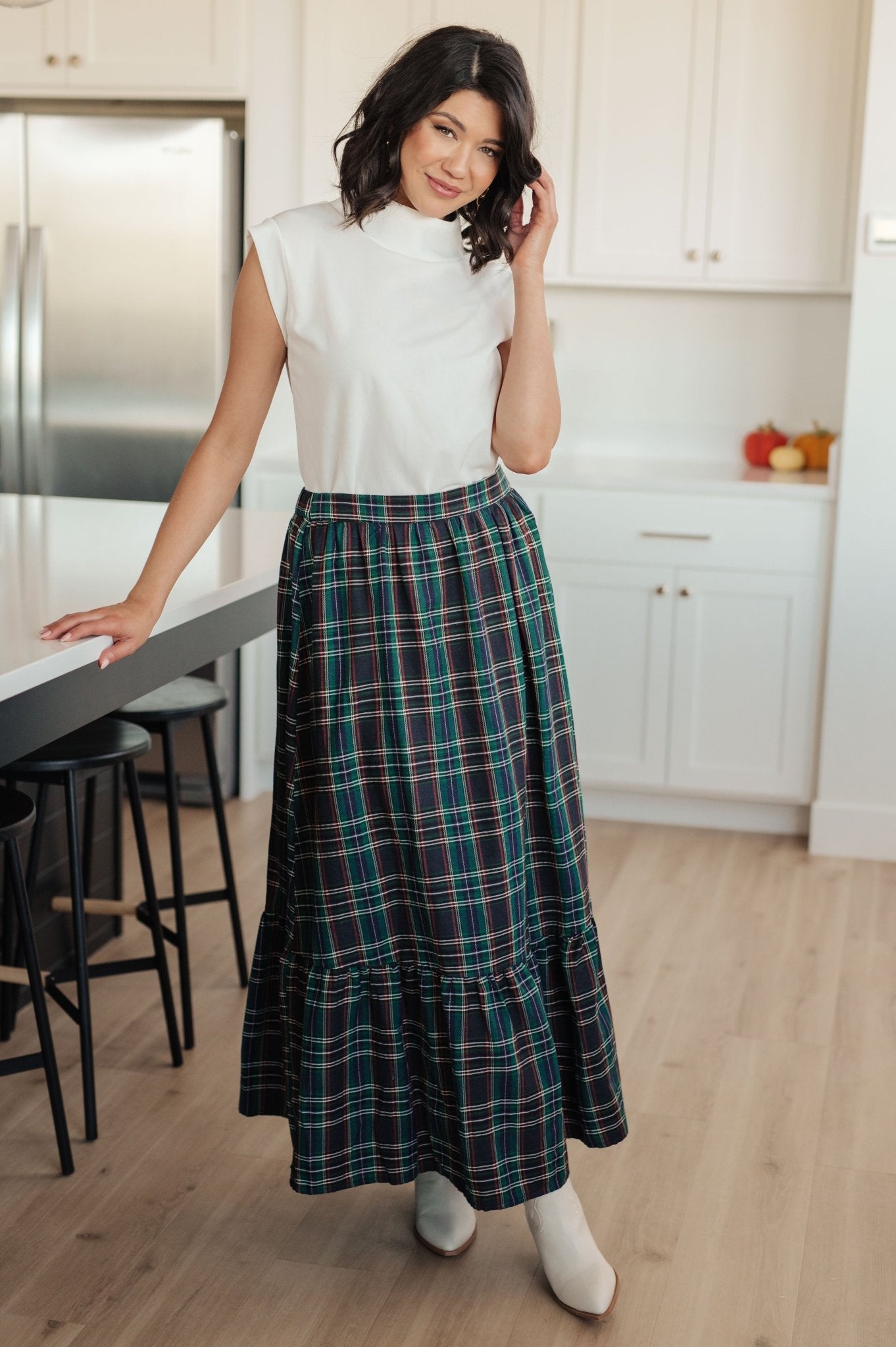 Plaid Perfection Maxi Skirt (Online Exclusive) - Uptown Boutique Ramona