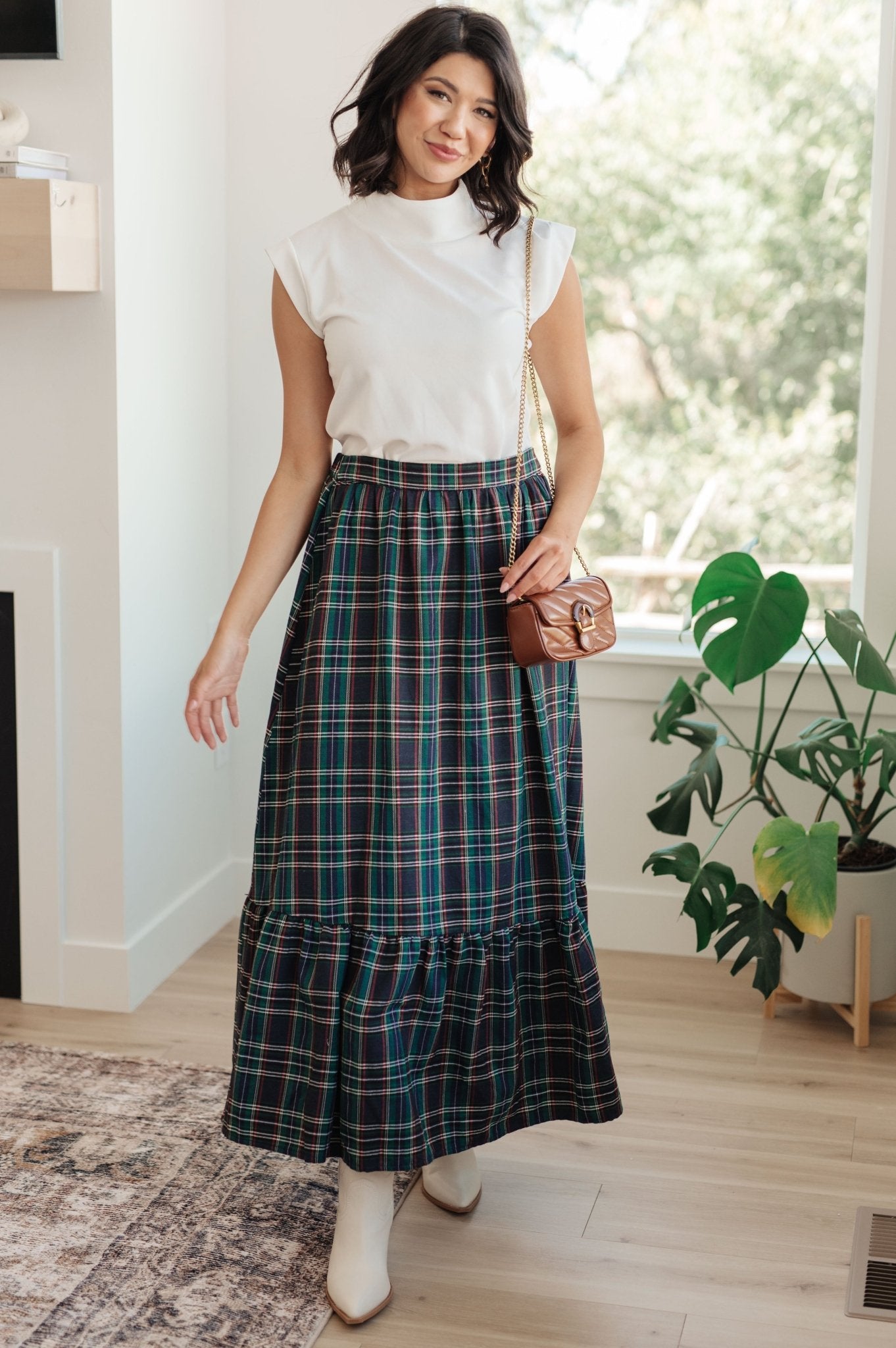 Plaid Perfection Maxi Skirt (Online Exclusive) - Uptown Boutique Ramona