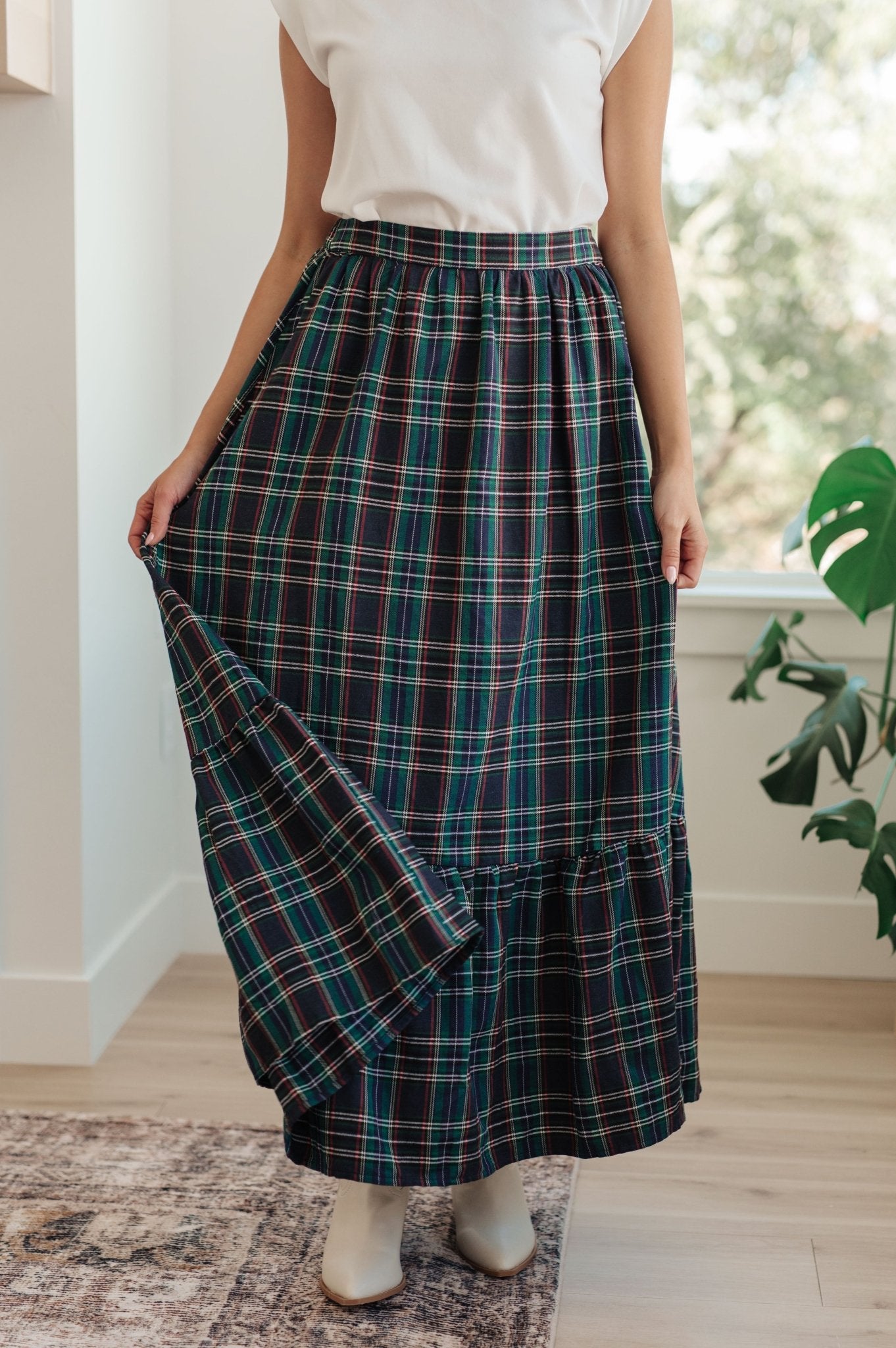 Plaid Perfection Maxi Skirt (Online Exclusive) - Uptown Boutique Ramona