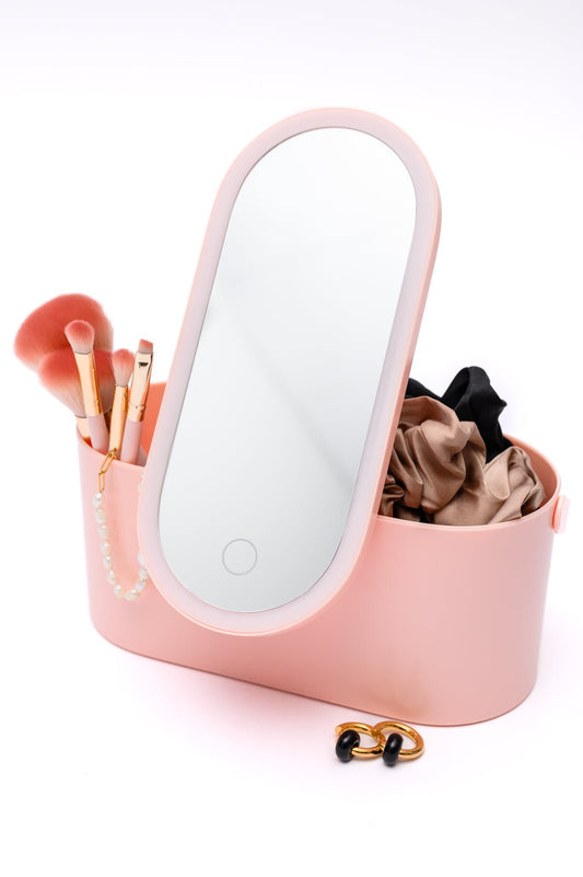 Portable Beauty Storage With LED Mirror (Online Exclusive) - Uptown Boutique Ramona