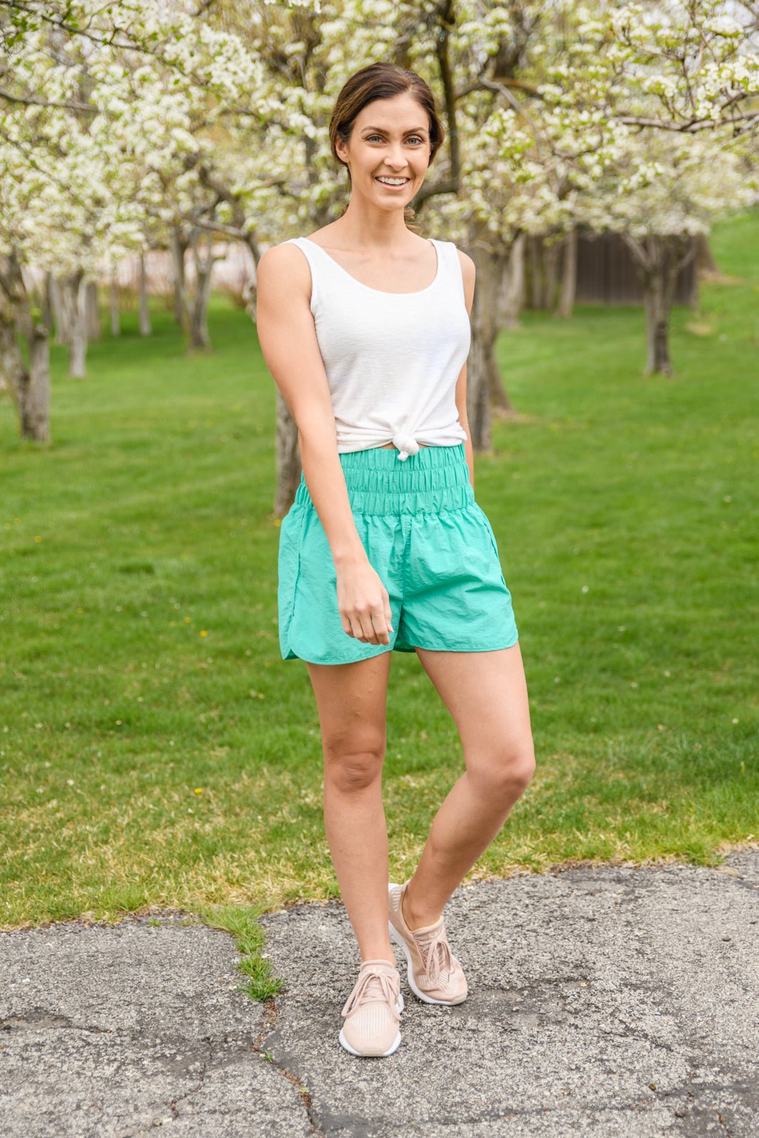 Potential Energy Shorts in Mint (Online Exclusive) - Uptown Boutique Ramona