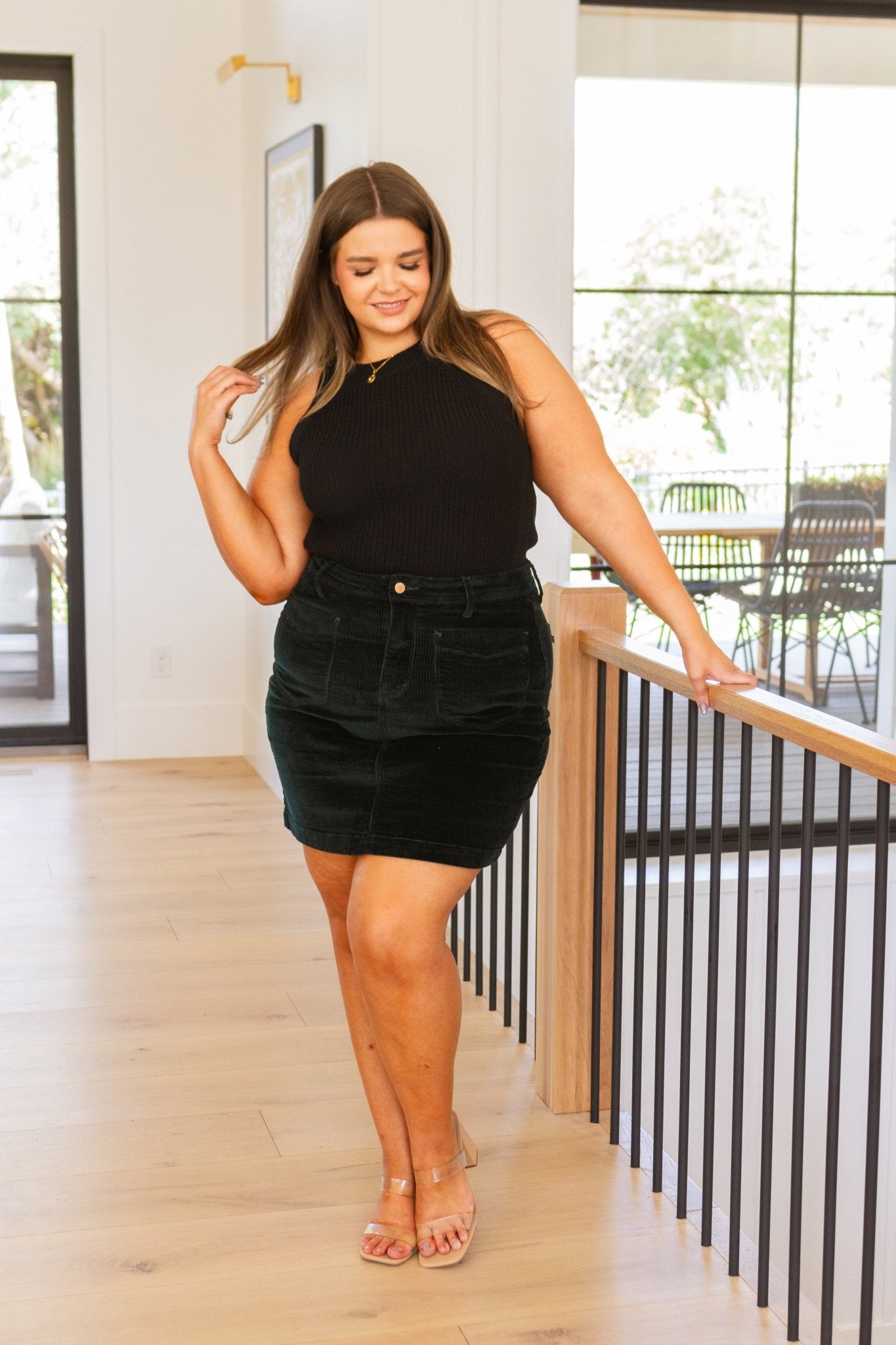 Previous Engagement Halter Neck Sweater Tank in Black - Uptown Boutique Ramona