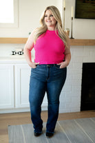Previous Engagement Halter Neck Sweater Tank in Pink (Online Exclusive) - Uptown Boutique Ramona