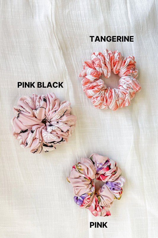 Printed Scrunchies - Uptown Boutique Ramona