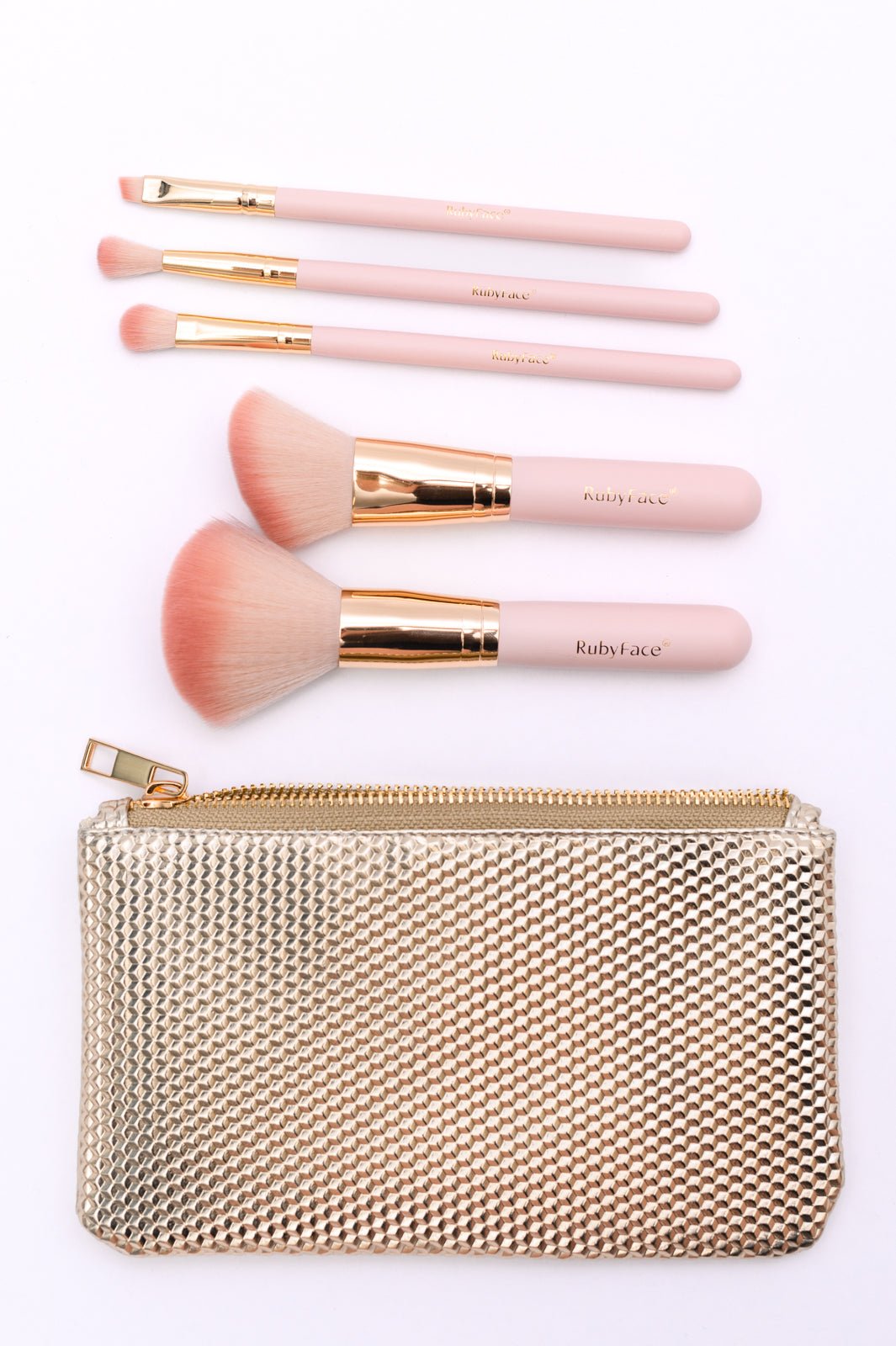 Pure Glam 5 Piece Brush Set with Bag (Online Exclusive) - Uptown Boutique Ramona