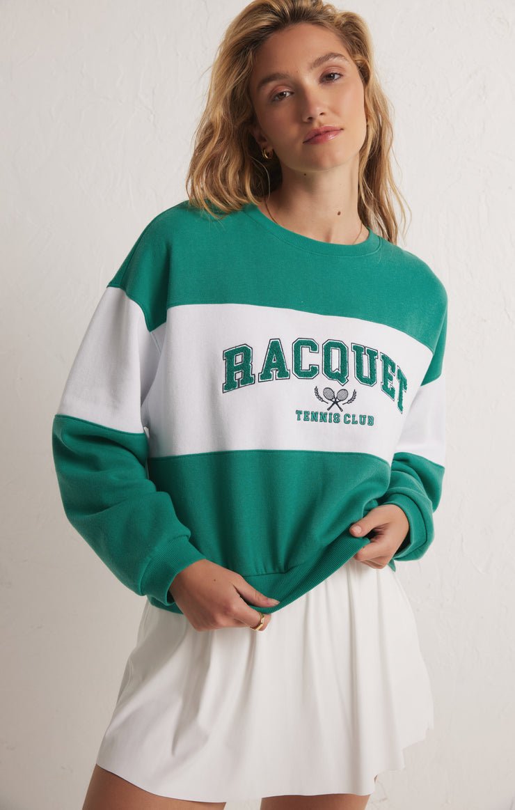 RACQUET SWEATSHIRT - Uptown Boutique Ramona