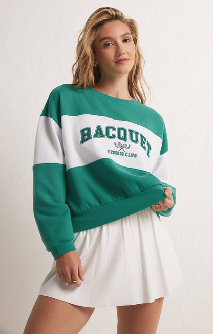 RACQUET SWEATSHIRT - Uptown Boutique Ramona