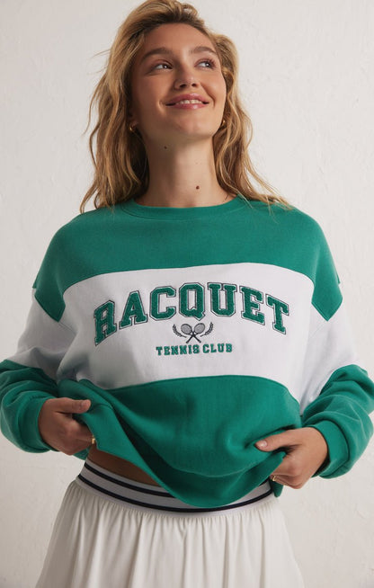 RACQUET SWEATSHIRT - Uptown Boutique Ramona