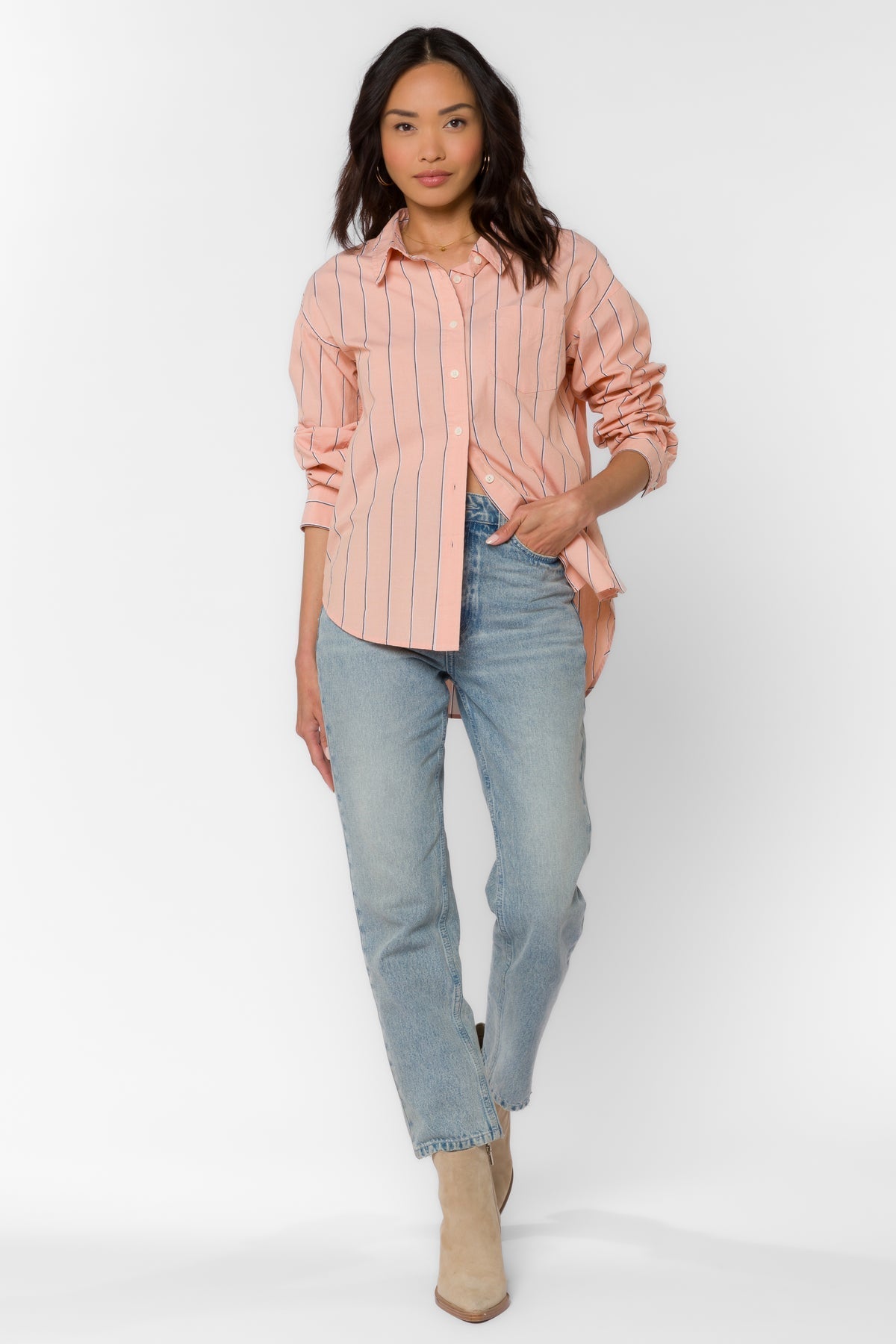 Randall Stripe Shirt - Uptown Boutique Ramona