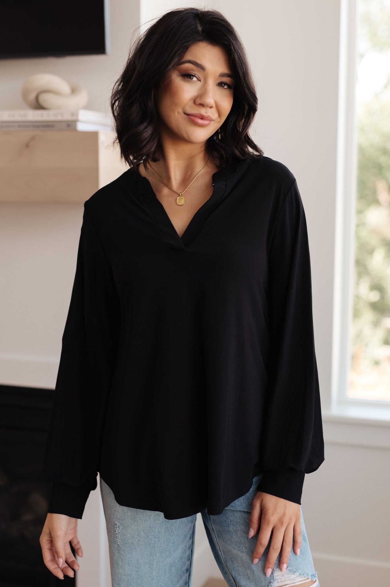 Relatively Relatable V - Neck Top (Online Exclusive) - Uptown Boutique Ramona