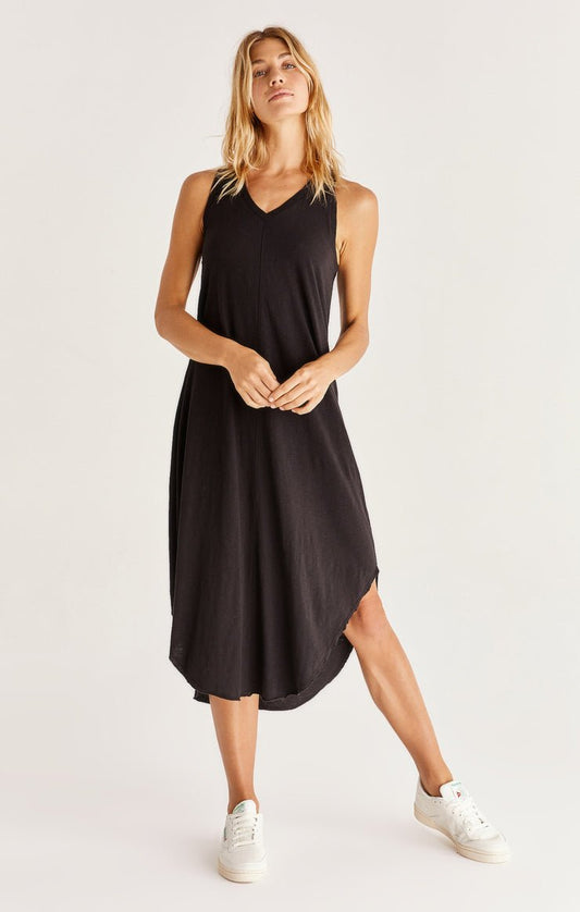 REVERIE SLUB MIDI DRESS - Uptown Boutique Ramona