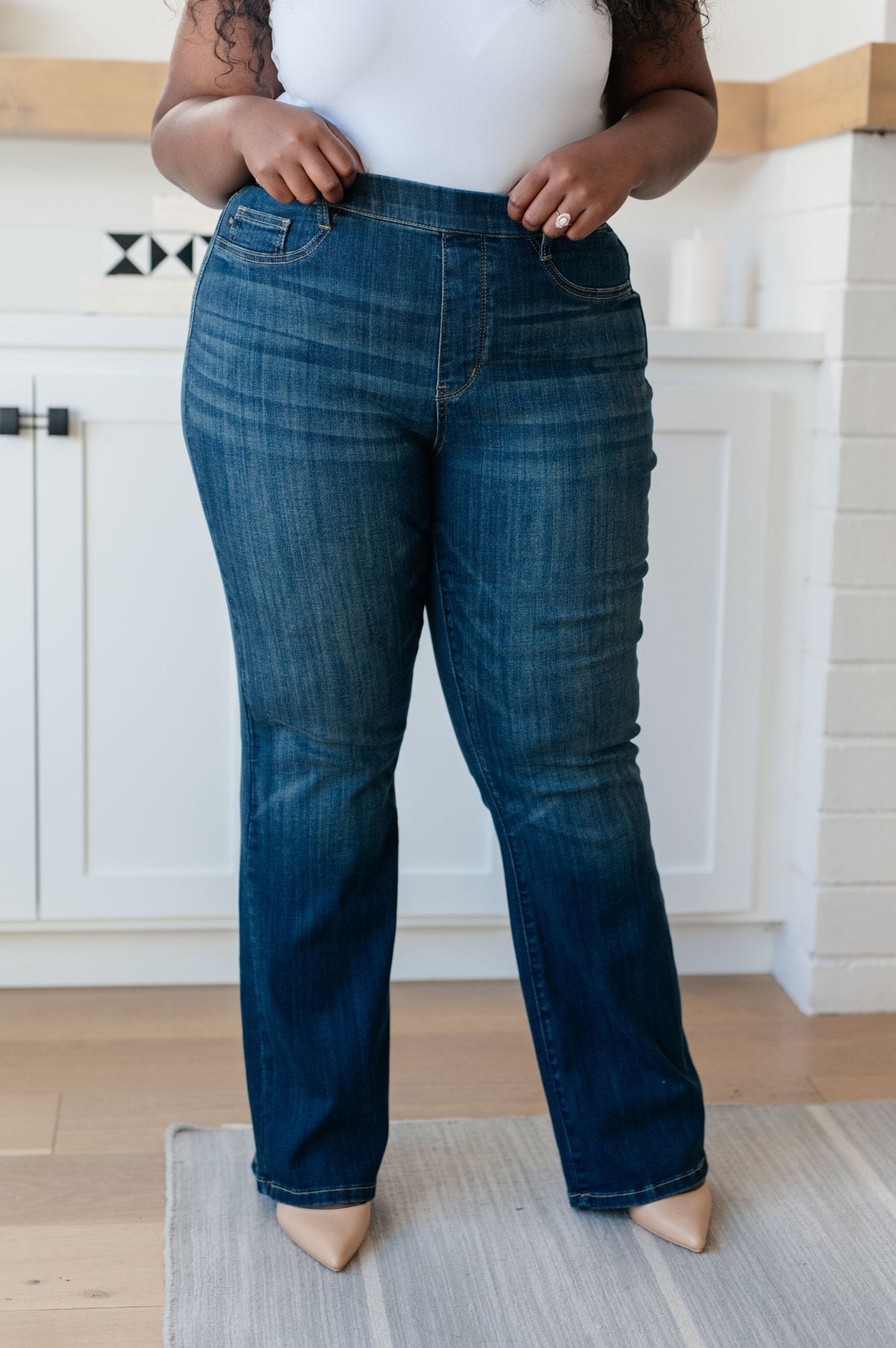 Ricki High Rise Pull On Slim Bootcut Jeans (Online Exclusive) - Uptown Boutique Ramona