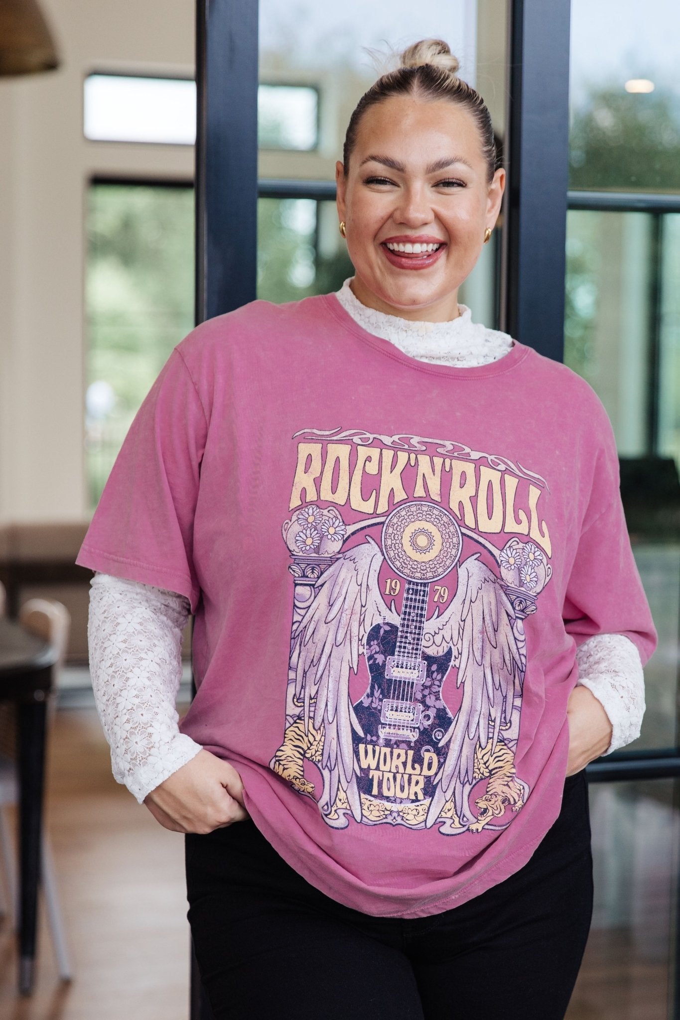 Rock N' Roll World Tour Graphic Tee (Online Exclusive) - Uptown Boutique Ramona