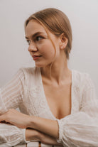 Rose Quartz Gemstone Prong Earring - Uptown Boutique Ramona