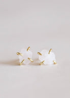 Rose Quartz Gemstone Prong Earring - Uptown Boutique Ramona