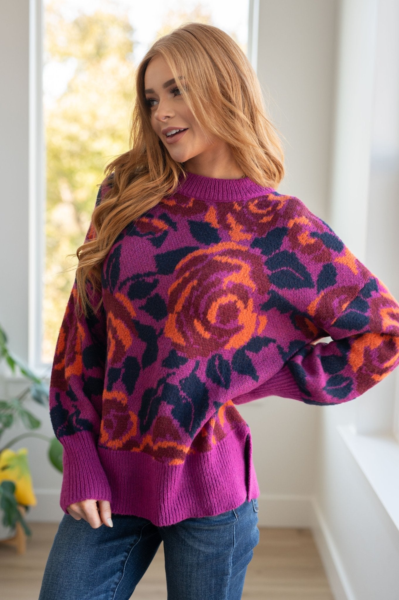 Rosie Posey Floral Sweater (Online Exclusive) - Uptown Boutique Ramona