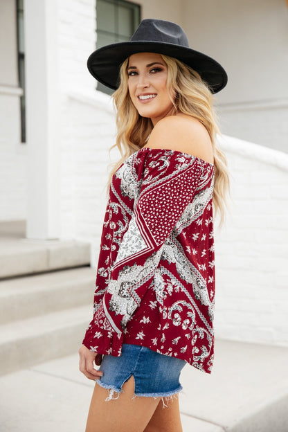 Runaway Top in Burgundy (Online Exclusive) - Uptown Boutique Ramona