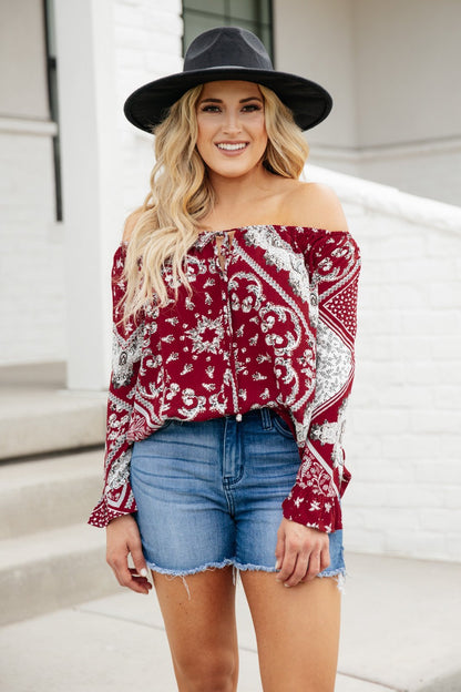 Runaway Top in Burgundy (Online Exclusive) - Uptown Boutique Ramona