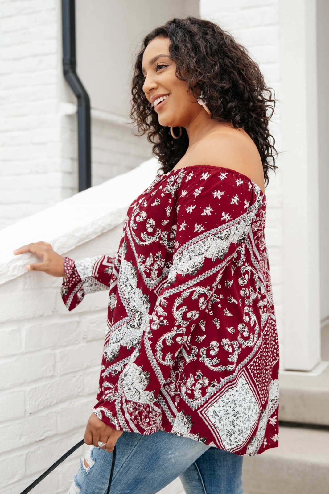 Runaway Top in Burgundy (Online Exclusive) - Uptown Boutique Ramona