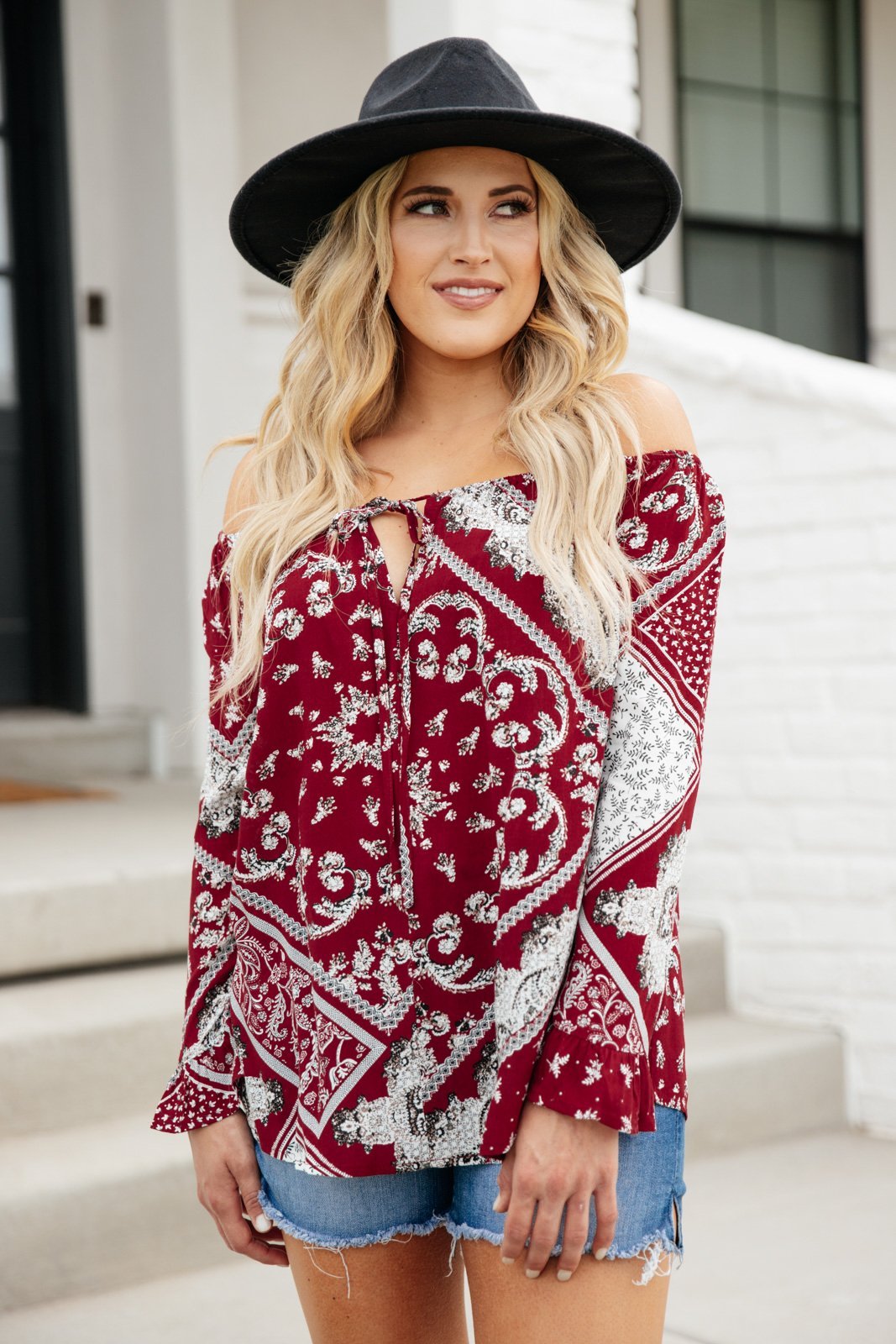 Runaway Top in Burgundy (Online Exclusive) - Uptown Boutique Ramona