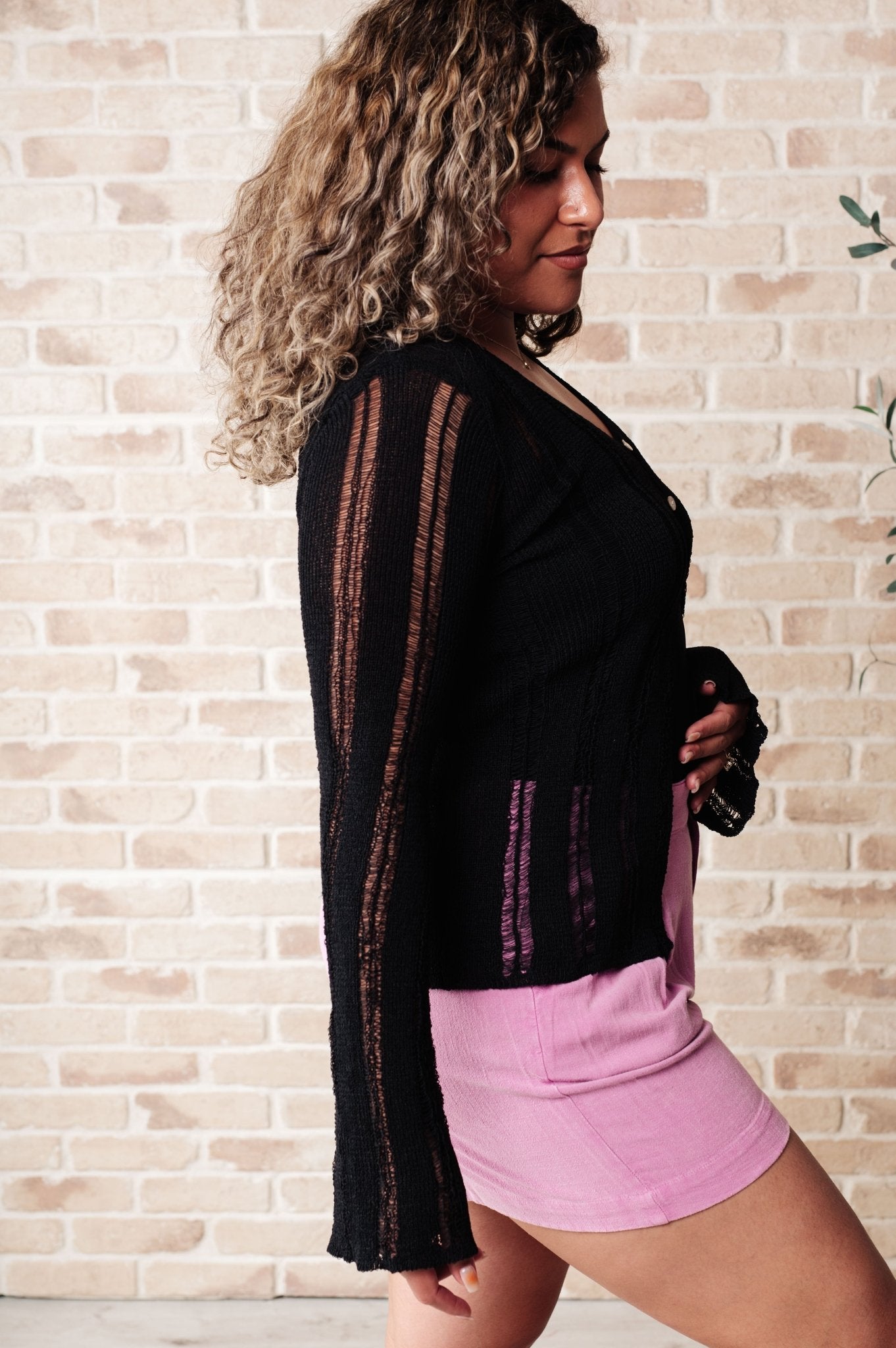 San Tropez Light Weight Knit Cardigan in Black (Online Exclusive) - Uptown Boutique Ramona