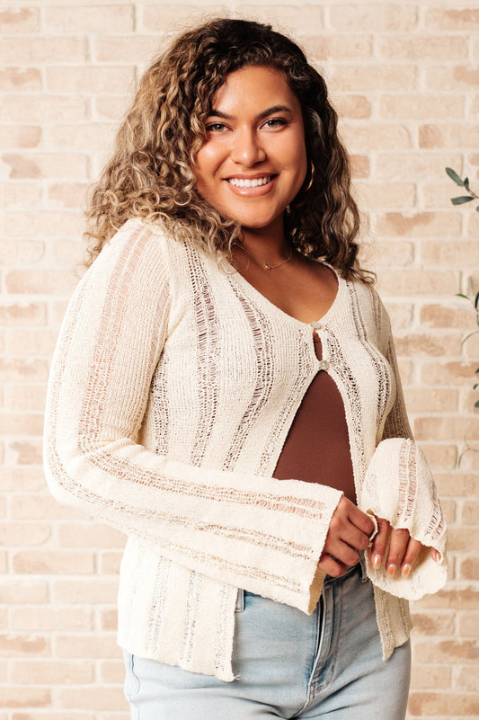 San Tropez Lightweight Knit Cardigan in Cream (Online Exclusive) - Uptown Boutique Ramona