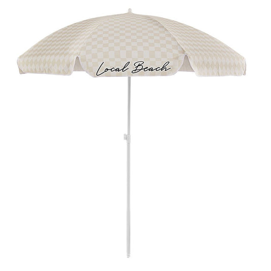 Sand Checker Beach Umbrella - Uptown Boutique Ramona