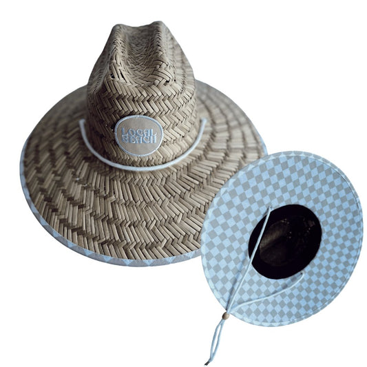 Sand Checker Lifeguard Hat - Uptown Boutique Ramona