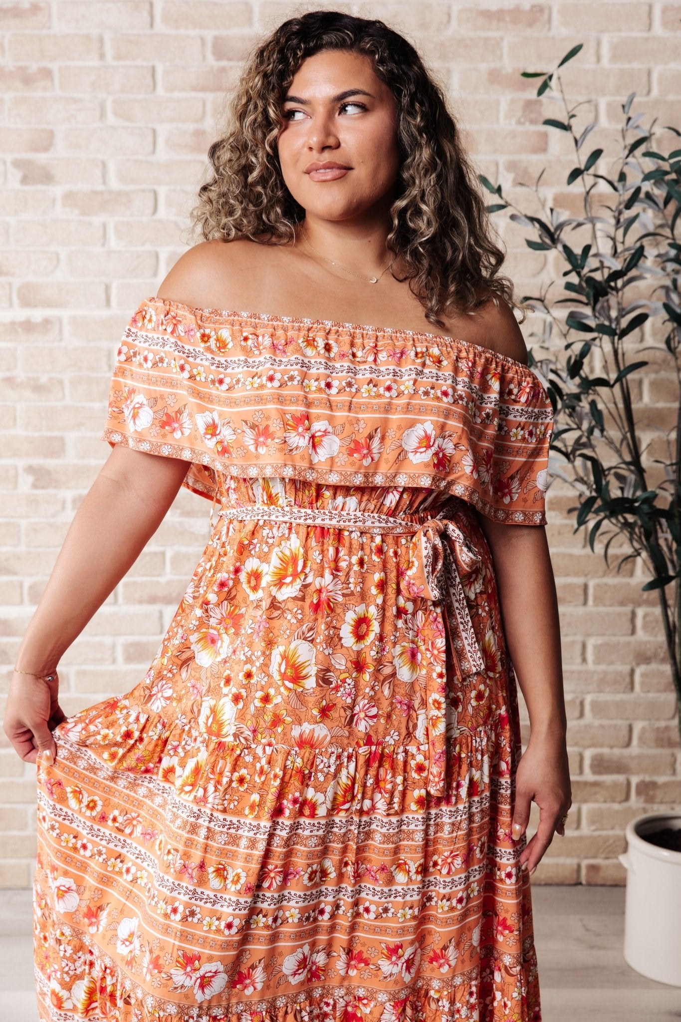 Say You Love Me Off Shoulder Dress (Online Exclusive) - Uptown Boutique Ramona