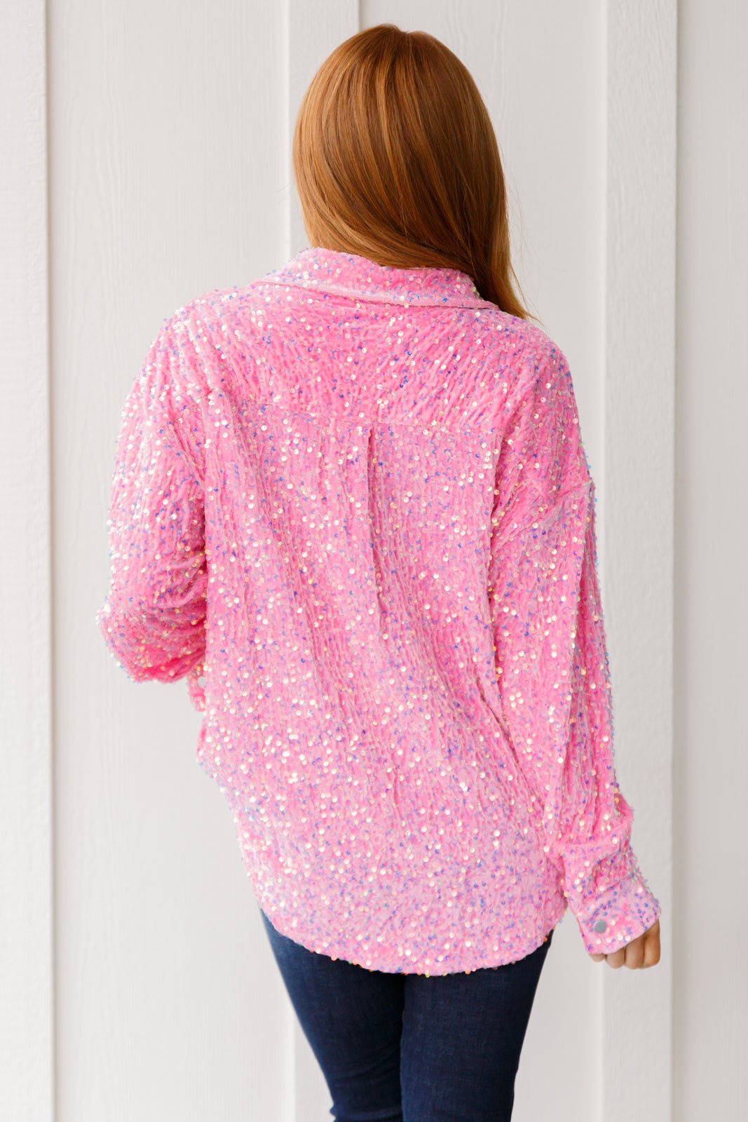 Seeking Love Sequin Shirt (Online Exclusive) - Uptown Boutique Ramona