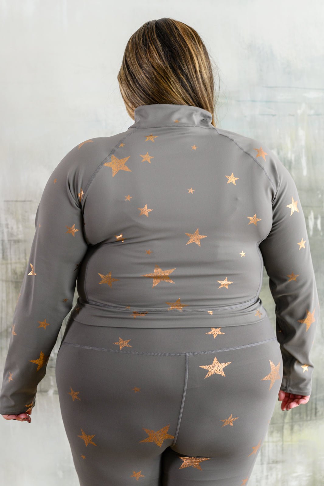 Shine Like A Star Zip Up Workout Jacket (Online Exclusive) - Uptown Boutique Ramona