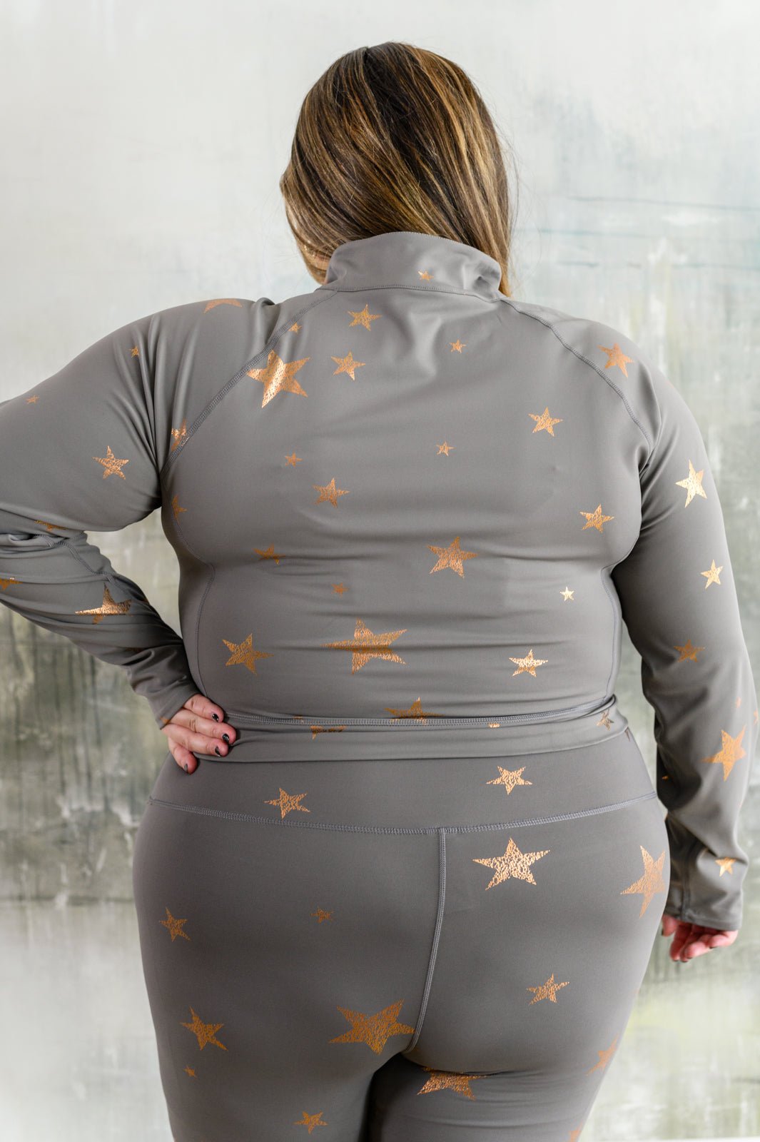 Shine Like A Star Zip Up Workout Jacket (Online Exclusive) - Uptown Boutique Ramona