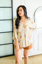 Singled Out Floral Blouse in Green (Online Exclusive) - Uptown Boutique Ramona