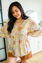 Singled Out Floral Blouse in Green (Online Exclusive) - Uptown Boutique Ramona