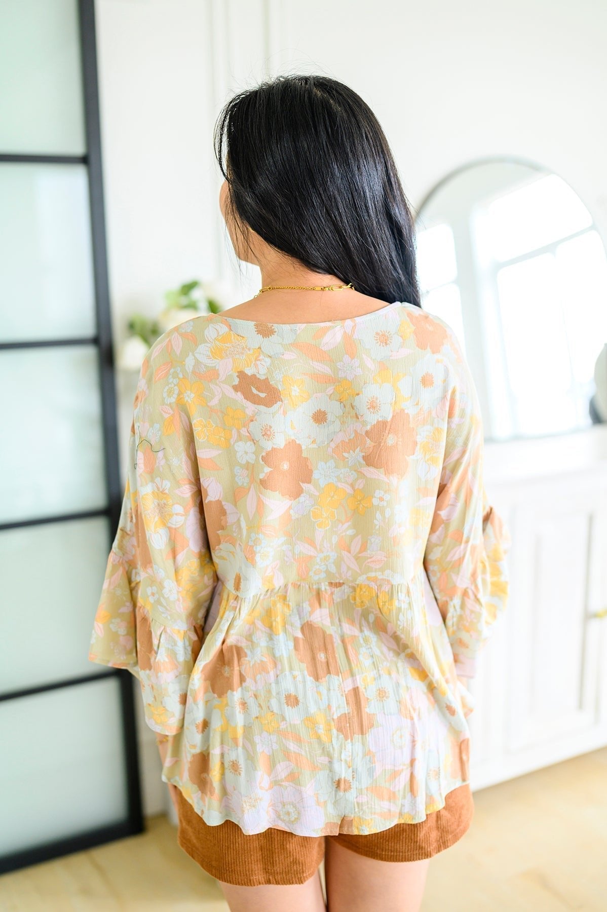 Singled Out Floral Blouse in Green (Online Exclusive) - Uptown Boutique Ramona