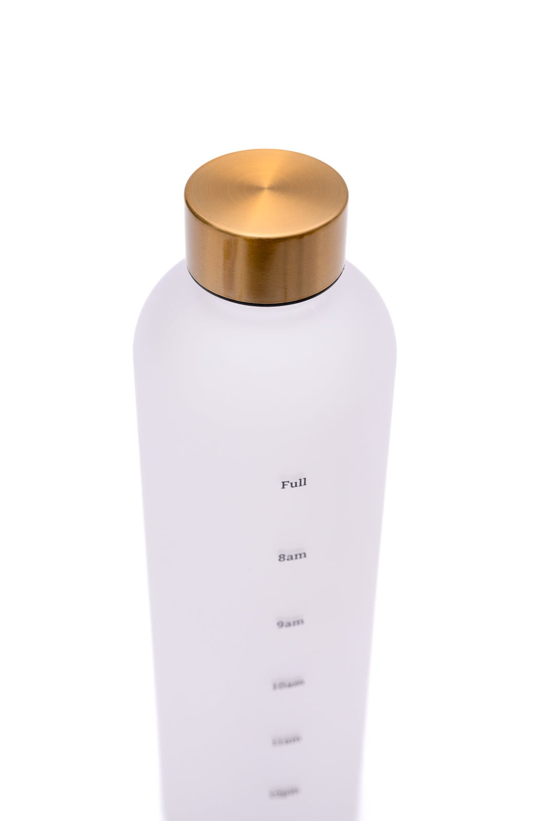 Sippin' Pretty 32 oz Translucent Water Bottle in White & Gold (Online Exclusive) - Uptown Boutique Ramona