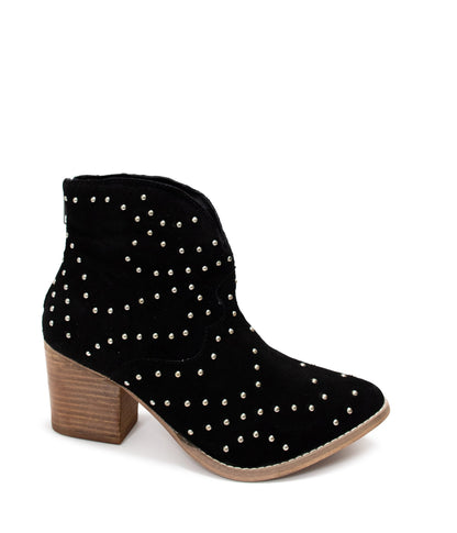 Twilight Studded Heeled Ankle Boot in Black (Online Exclusive)