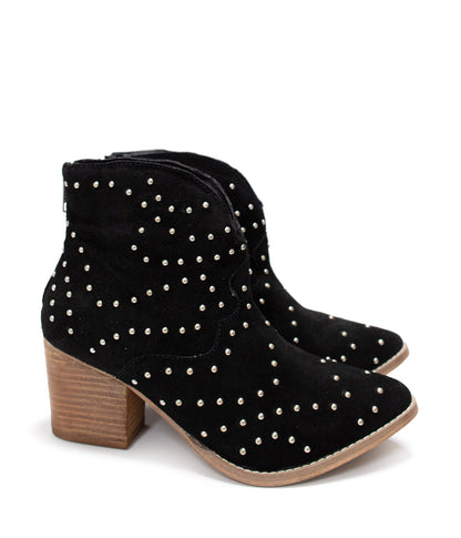 Twilight Studded Heeled Ankle Boot in Black (Online Exclusive)