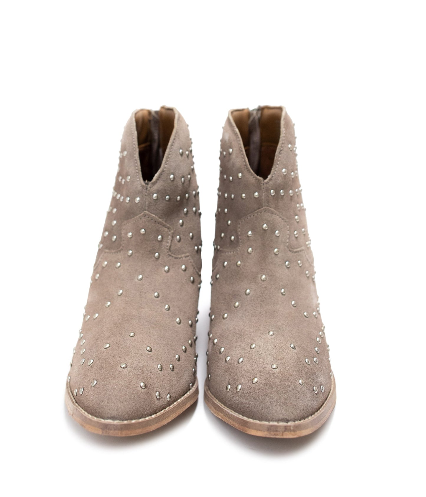 Twilight Studded Heeled Ankle Boot in Taupe (Online Exclusive)