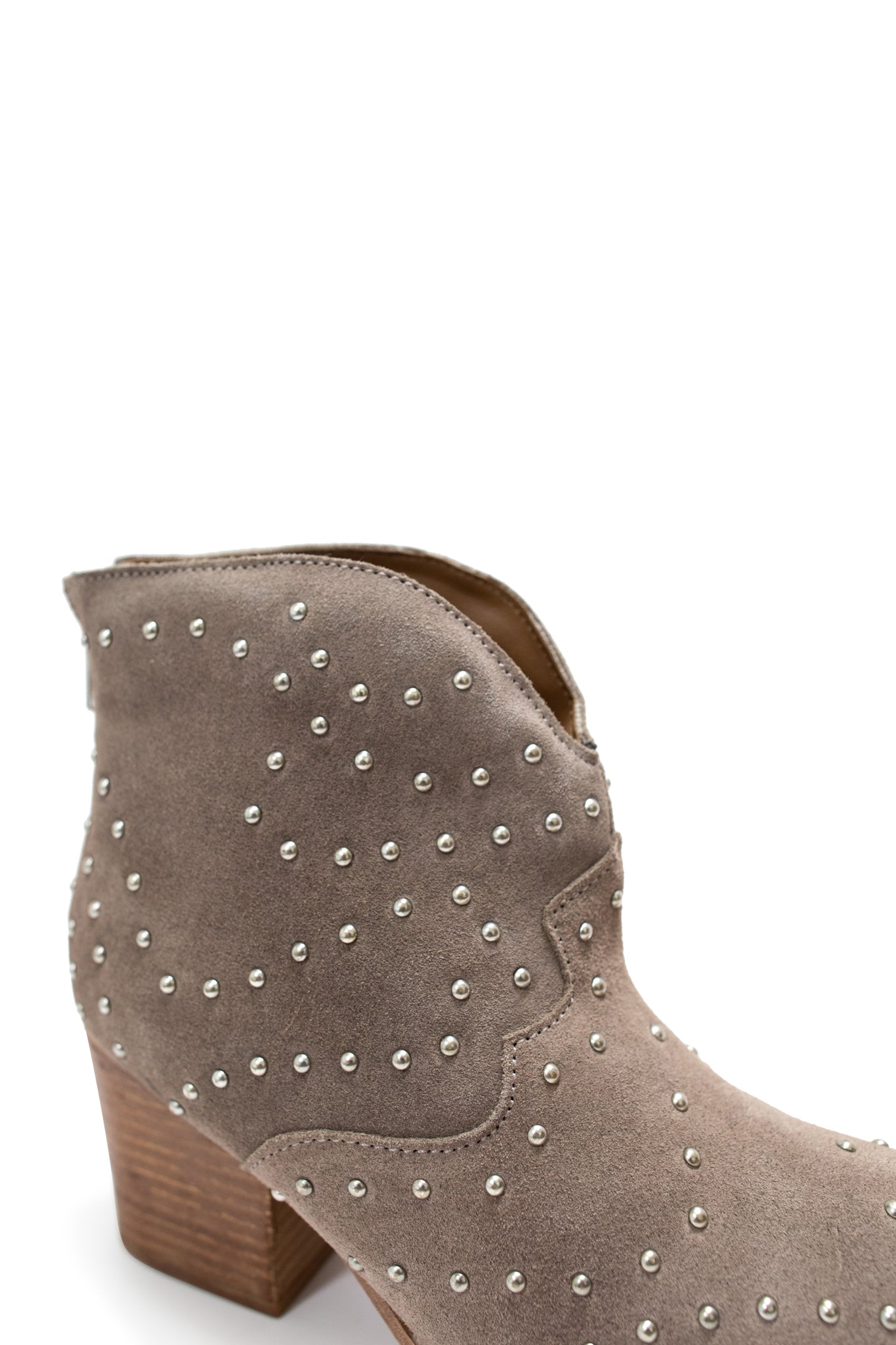 Twilight Studded Heeled Ankle Boot in Taupe (Online Exclusive)