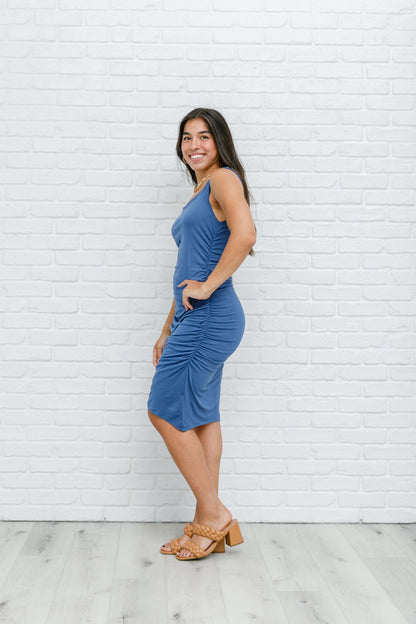 Blue Wrap Dress (Online Exclusive)